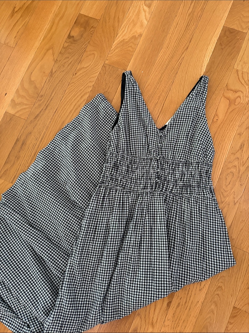 Lucky Brand Black & White Gingham Sundress